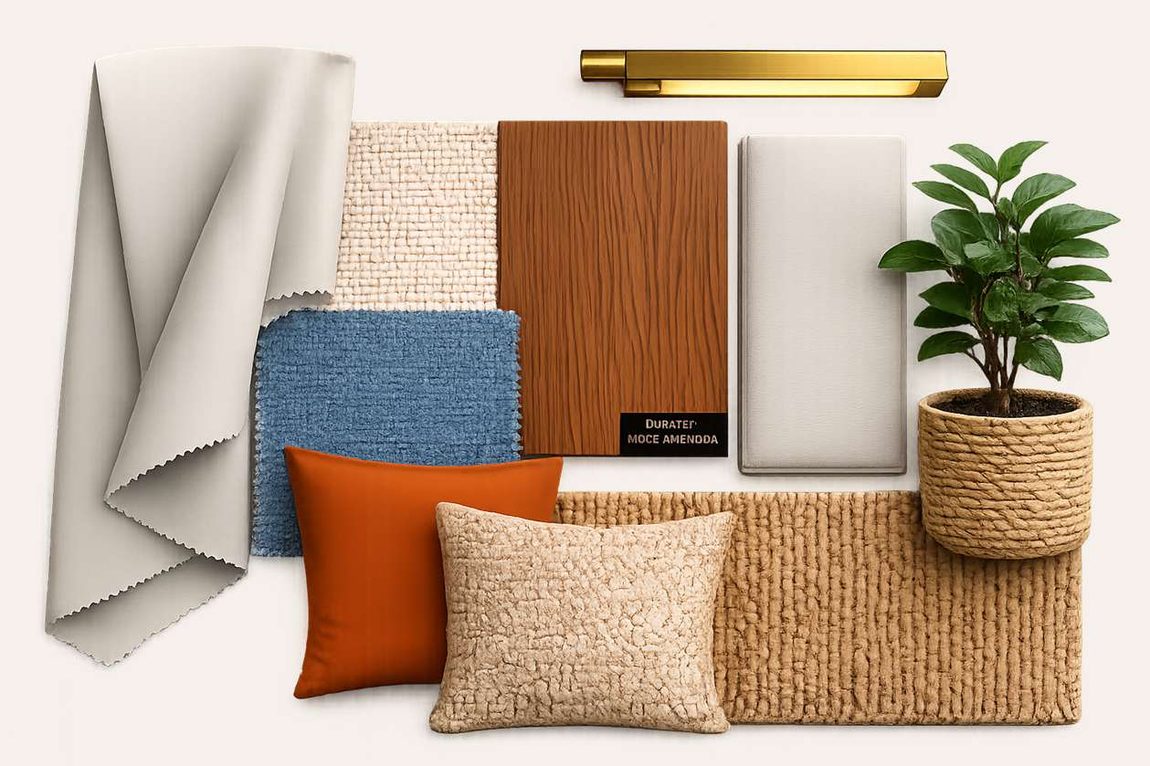 Composição de materiais e texturas do projeto
