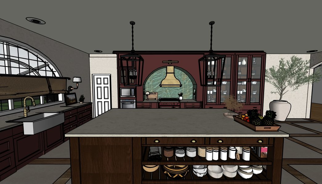 Modelagem 3D em SketchUp da cozinha