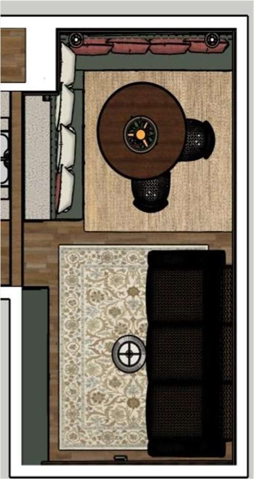 Planta de layout do projeto 40 com Charme