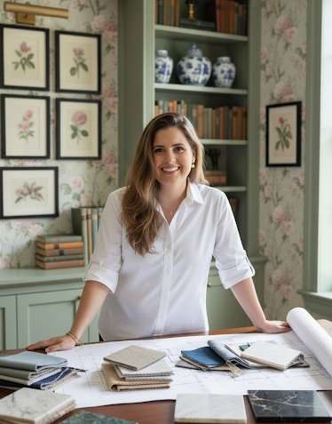 Fabricia Hauszler em seu estúdio